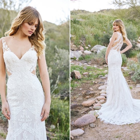 lillian west lace wedding dress